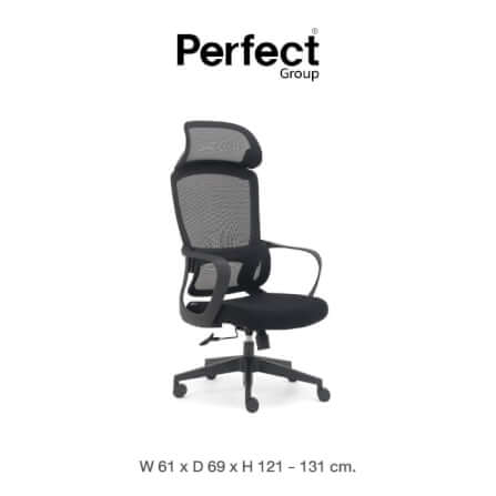 เก้าอี้ทำงานเพื่อสุขภาพ Perfect รุ่น CIRCLE สีดำ ตัวสูง_0